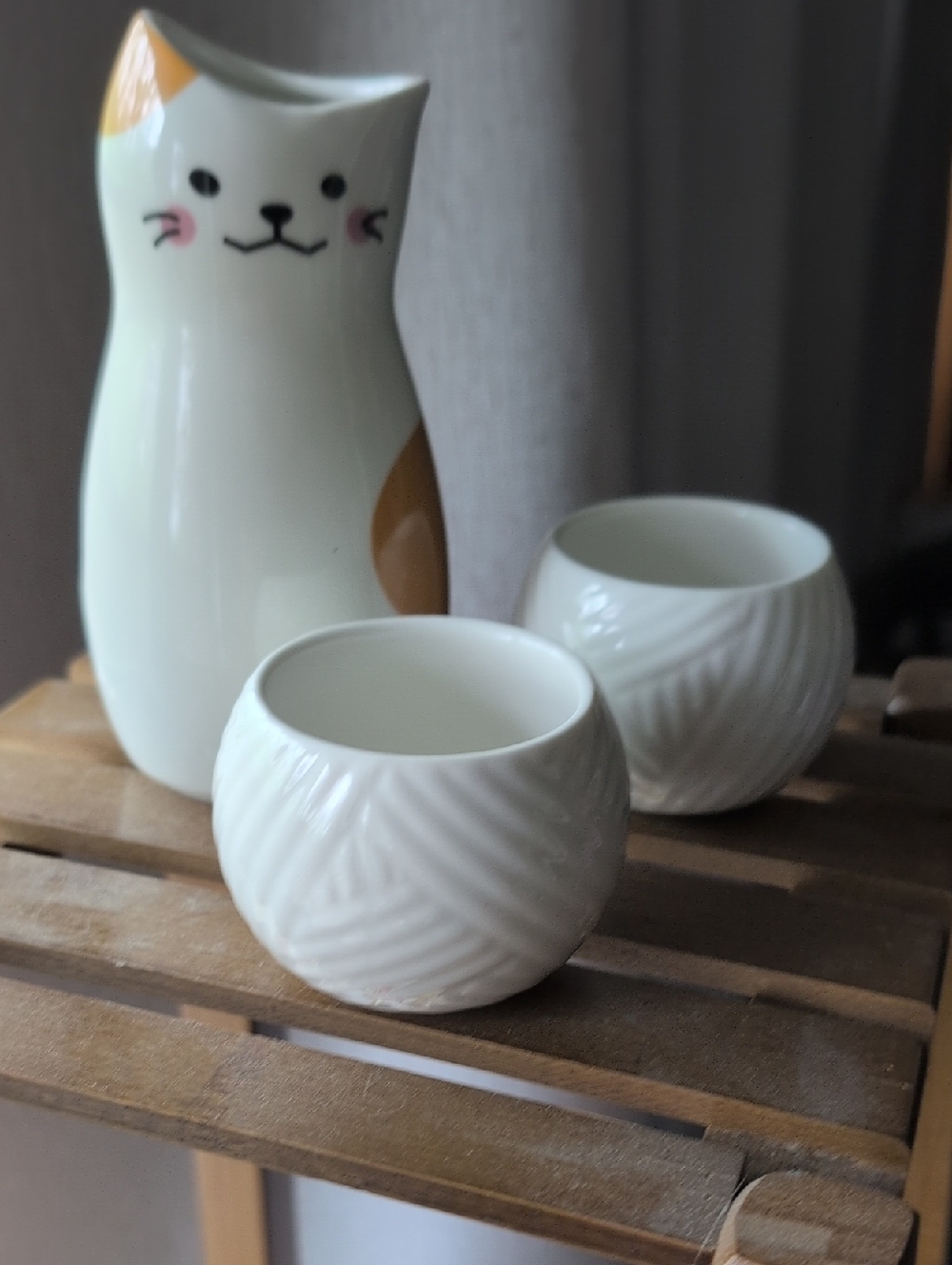 Ceramic Cat Sake Set
